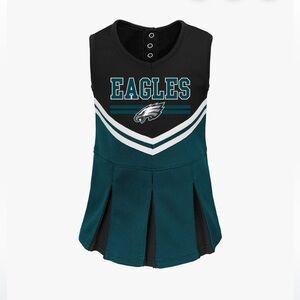 NFL Eagles Kids Cheerleader Jersey - Black and Teal
